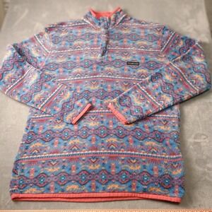 Southern Marsh Jacket Mens Large Blue Fleece 1/4 Zip Southwestern Pullover